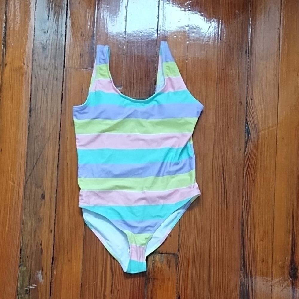 Striped One-Piece Swimsuit